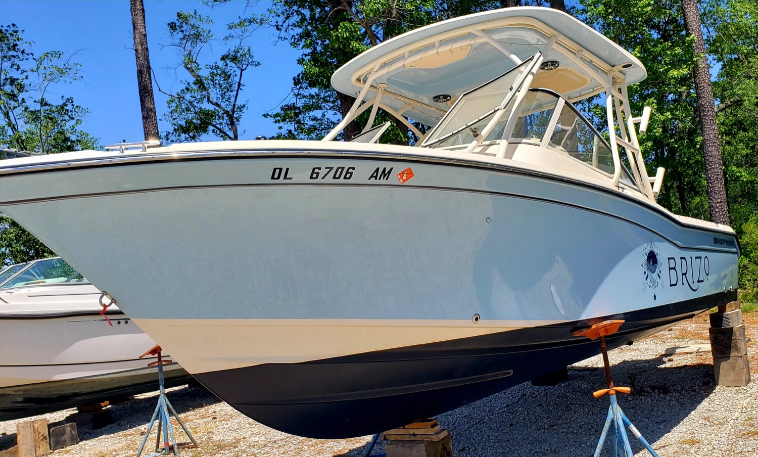Boat detailing, original First State Marine Service photograph